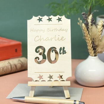 Personalised 30th Birthday Wooden Cards, 7 of 9