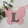 Bunting Personalised Pink Felt Butterfly Wall Decor, thumbnail 9 of 11