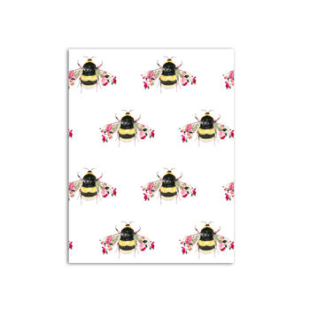 Single Bee White Wallpaper, 5 of 6