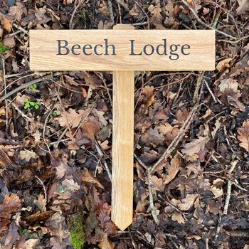 Engraved Oak Sign Post, 7 of 10