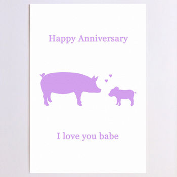 Personalised Babe Piglet Anniversary Card, 4 of 7