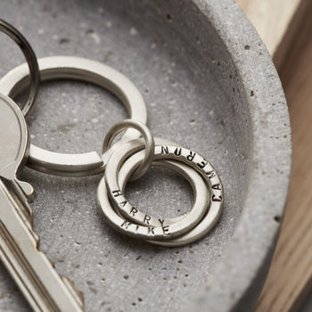 Personalised Silver Russian Ring Keyring, 2 of 8