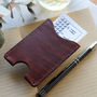 Personalised Leather Card Sleeve, thumbnail 2 of 7