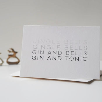 Jingle Bells, Gin Themed Christmas Card, 2 of 3