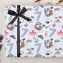 Three Sheets Of Children's 7th Birthday Pirate Wrapping Paper, thumbnail 2 of 2
