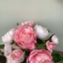 Pink Peonies Artificial Silk Flower Arrangement Mothers Day Gift, thumbnail 2 of 5
