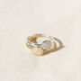 Gold Diamond Pave Circle Ring, thumbnail 5 of 8