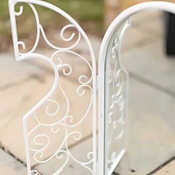 French Window Mirror Large Wall Mounted White Shutter, 6 of 6