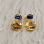 Kyanite, Citrine Sterling Silver Stud Earrings, thumbnail 6 of 6
