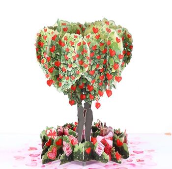 3D Pop Up Heart Tree Valentine Card, 2 of 4