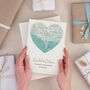 Personalised Map Heart Engagement Card, thumbnail 1 of 7