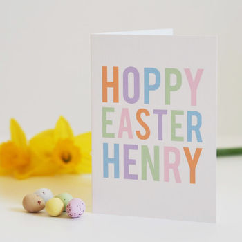 Personalised Children's Hoppy Easter Card, 2 of 3