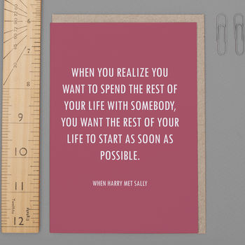 'When Harry Met Sally Quote' Card, 3 of 3