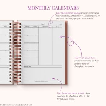 Personalised | Academic Mid Year 23 24 Diary | Pinks, 8 of 12