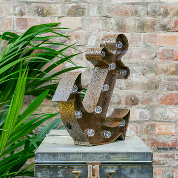 Large Rusty Anchor LED Light, 3 of 6