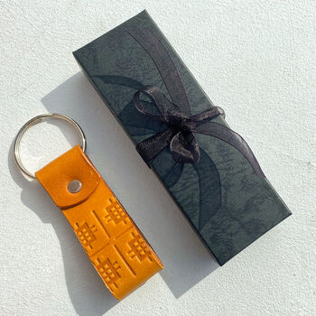 Personalised Leather Keyring With Welsh Detail, 9 of 10