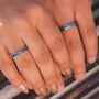 Adjustable Couple Star Promise Band Ring Set, thumbnail 2 of 6