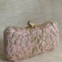 Handcrafted Raw Silk Rectangular Pink Clutch, thumbnail 1 of 8