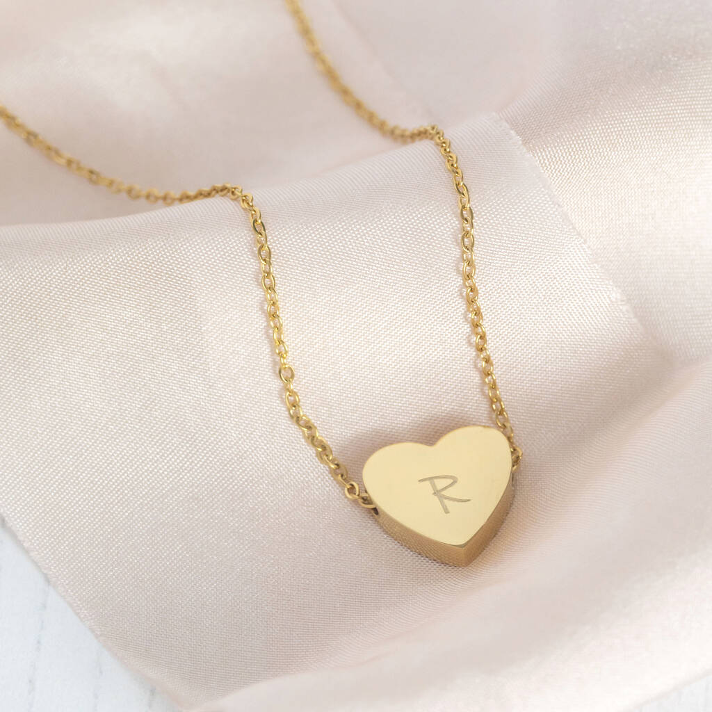 Personalised Floating Heart Necklace By Joy by Corrine Smith