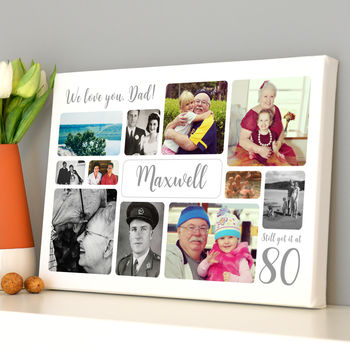 Personalised 80th Birthday Photo Collage, 11 of 12
