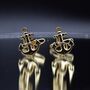 Anchor Gold Cufflinks Gift Captaion 316 L Stainless Steel, thumbnail 6 of 6