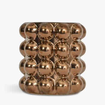 Bronze Bobble Ceramic Vase Hurricane Lantern, 4 of 5