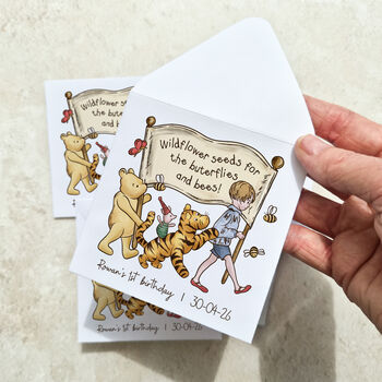 10 X Winnie And Friends Wildflower Seed Packet Party Favours, 3 of 8