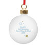 Personalised Gold And Blue Stars My 1st Christmas Bauble, thumbnail 5 of 5