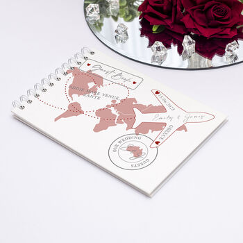 Aeroplane World Map Destination Wedding Guest Book, 2 of 5