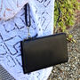 Women's Black Leather Purse Bag, Travel Bag, Clutch Bag, thumbnail 1 of 5