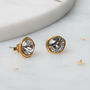 Asymmetric Stud Earrings With Swarovski Crystals, thumbnail 1 of 6