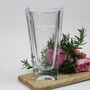 Crystal Glass Four Sided Vase, thumbnail 1 of 2