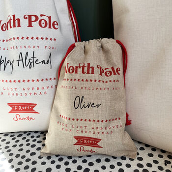 Personalised North Pole Christmas Sack, 4 of 6