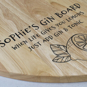 Personalised Gin Board, Gin Lover's Gift, 5 of 7