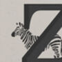 Z Is For Zebra, Alphabet Card, thumbnail 2 of 2