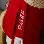 Personalised Red Reindeer Christmas Stocking, thumbnail 3 of 4