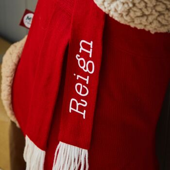 Personalised Red Reindeer Christmas Stocking, 3 of 4