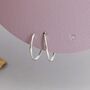 Sterling Silver Minimalist Spiral Hoop Earrings, thumbnail 3 of 11