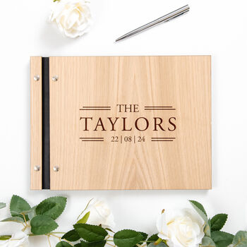 Personalised A4 Wooden Guest Book, 6 of 11