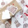 Illustrated Christmas Gift Tags, Gingerbread Shops, thumbnail 2 of 9