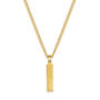 Ridged Totem Men's Necklace 18 K Gold Plated Steel, thumbnail 3 of 6