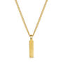 Ridged Totem Men's Necklace 18 K Gold Plated Steel, thumbnail 4 of 7