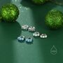 Sterling Silver Extra Small 6mm Opal Huggie Hoops, thumbnail 2 of 12