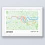 London Personalised Marathon Map Print, thumbnail 1 of 4