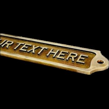 Personalised Vintage Solid Brass Bronze Door Name Plate Sign, 4 of 10