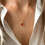 January Garnet Birthstone Crystal Necklace Or Bracelet In Sterling Silver, thumbnail 4 of 9