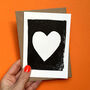 Black Heart Risograph Card, thumbnail 2 of 3