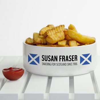 Personalised Snacking For Scotland Bowl, 2 of 3