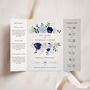 Blue Rose Gatefold Wedding Invitations, thumbnail 1 of 5