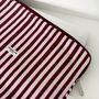 Blushberry Scallop Stripes Towel Laptop Sleeve, thumbnail 3 of 4